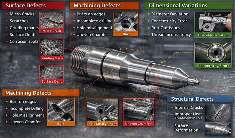 Common Defects in Fuel Injector Metal Parts