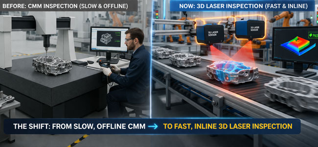 Replacing CMM Machines with 3D Laser Profile Sensors