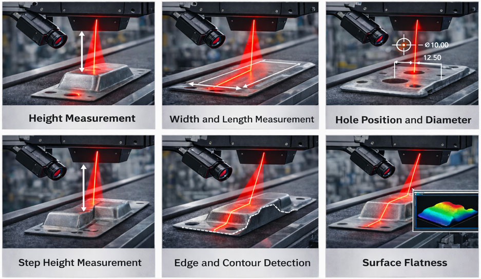  Dimensional Features Measured by Laser Profilers