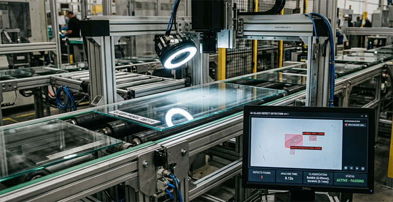 Glass Defect Detection Using Dark Field Illumination