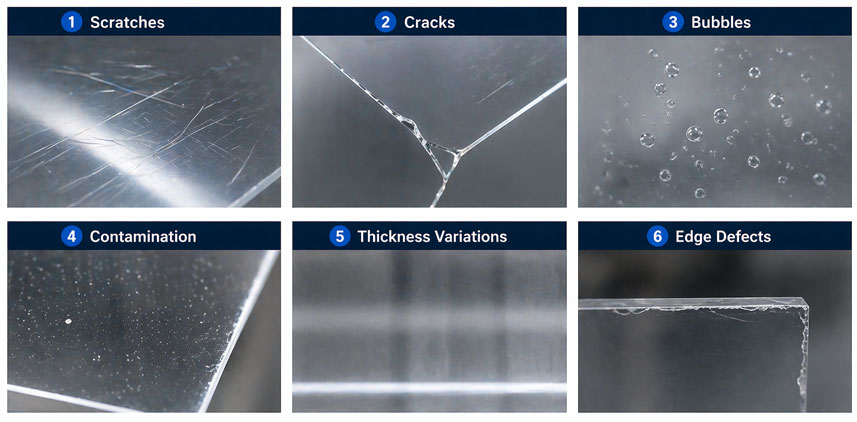 Common Defects in Transparent Materials