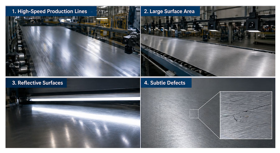 Challenges in Metal Sheet Surface Inspection