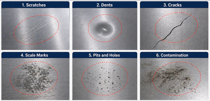 Common Surface Defects in Metal Sheets