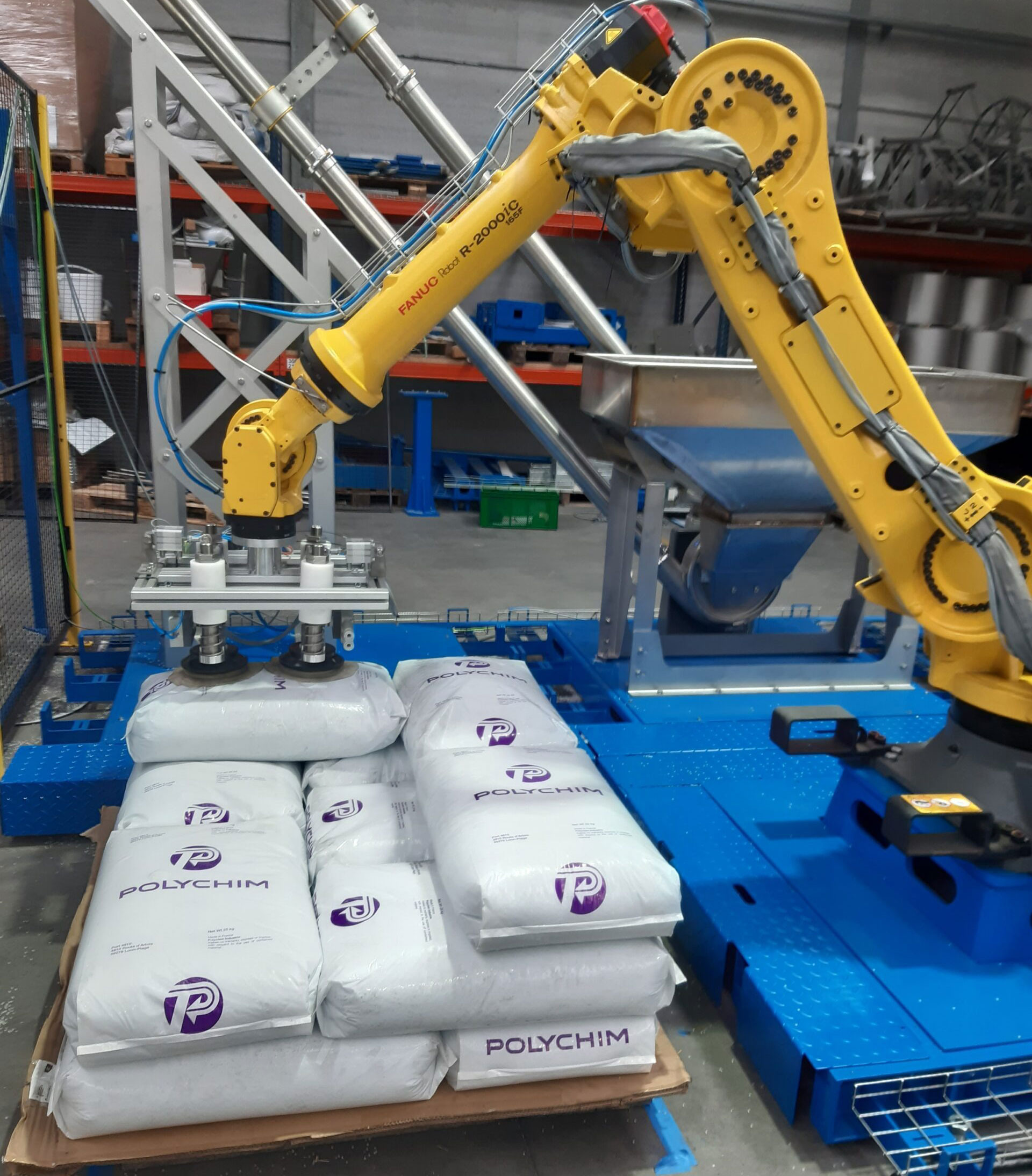 How a Robotic Concrete Bag Palletizer Works
